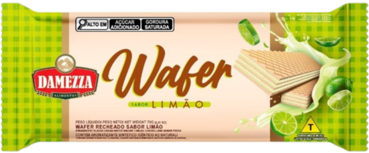WAFER RECHEADO LIMÃO DAMEZZA 70G